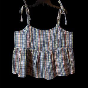 Old Navy Peplum Tie Top Tank—XL